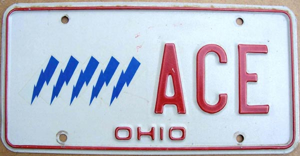 Ohio police license plate