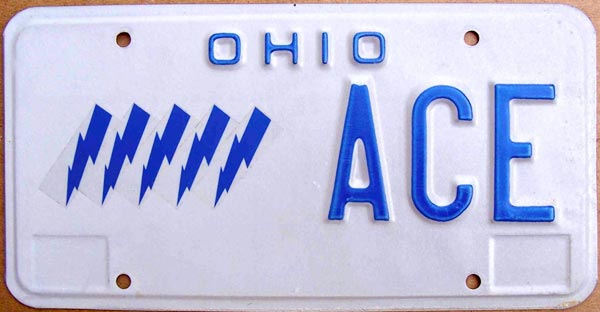 Ohio police license plate