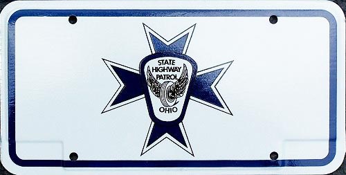 Ohio police license plate