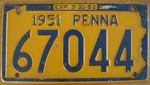 Pennsylvania  police license plate