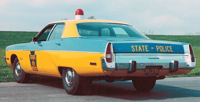 Pennsylvania police license plate