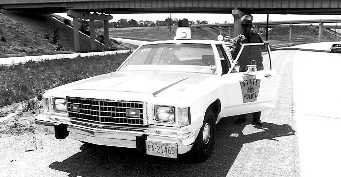 Pennsylvania police license plate