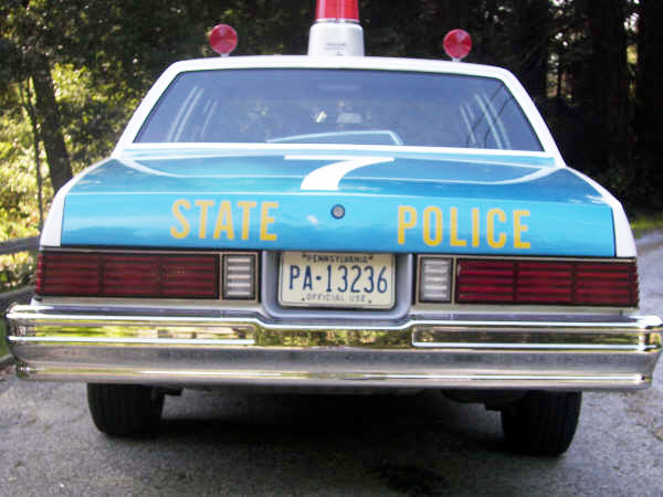 Pennsylvania police license plate