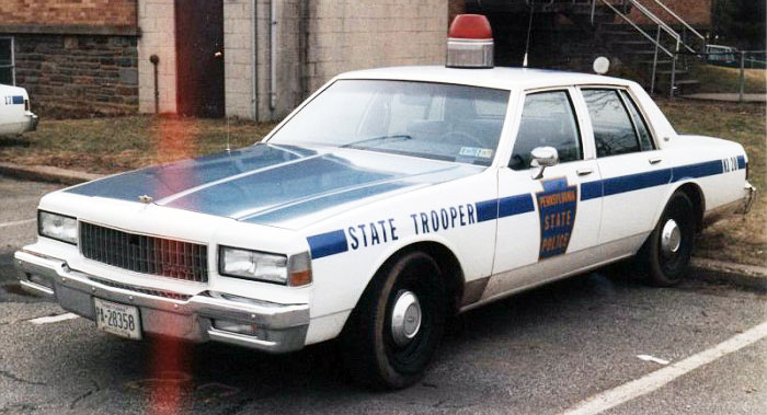 Pennsylvania police license plate
