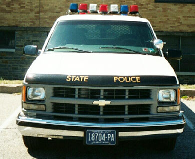 Pennsylvania police license plate