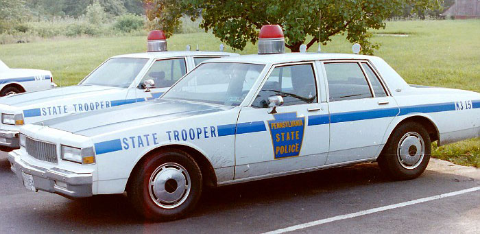 Pennsylvania police license plate