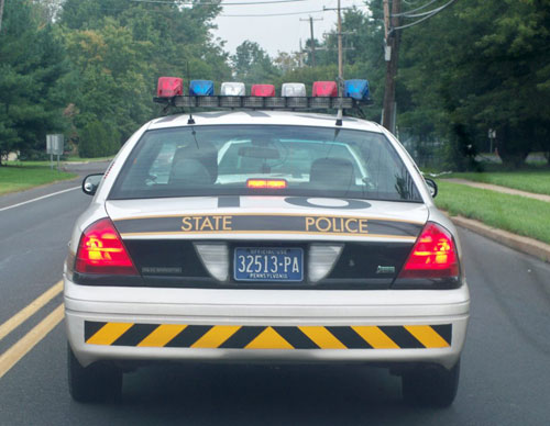 Pennsylvania police license plate