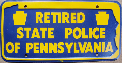 Pennsylvania  police license plate