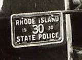 Rhode Island police license plate