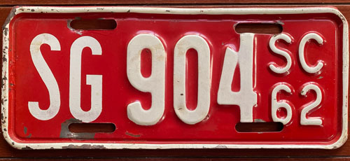 SouthCarolina  police license plate