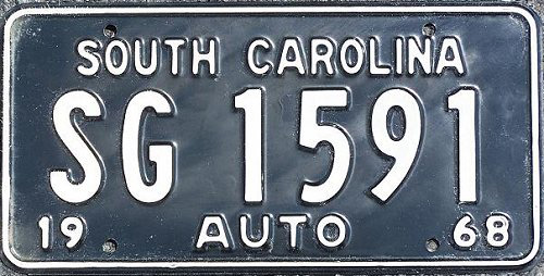 SouthCarolina  police license plate