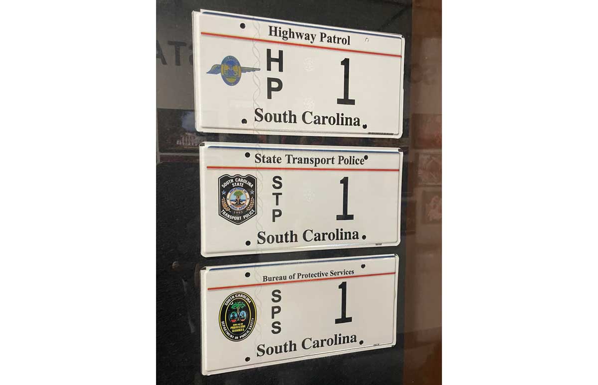 SouthCarolina  police license plate