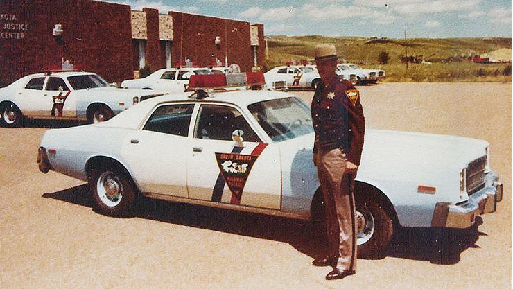 South Dakota police license plate