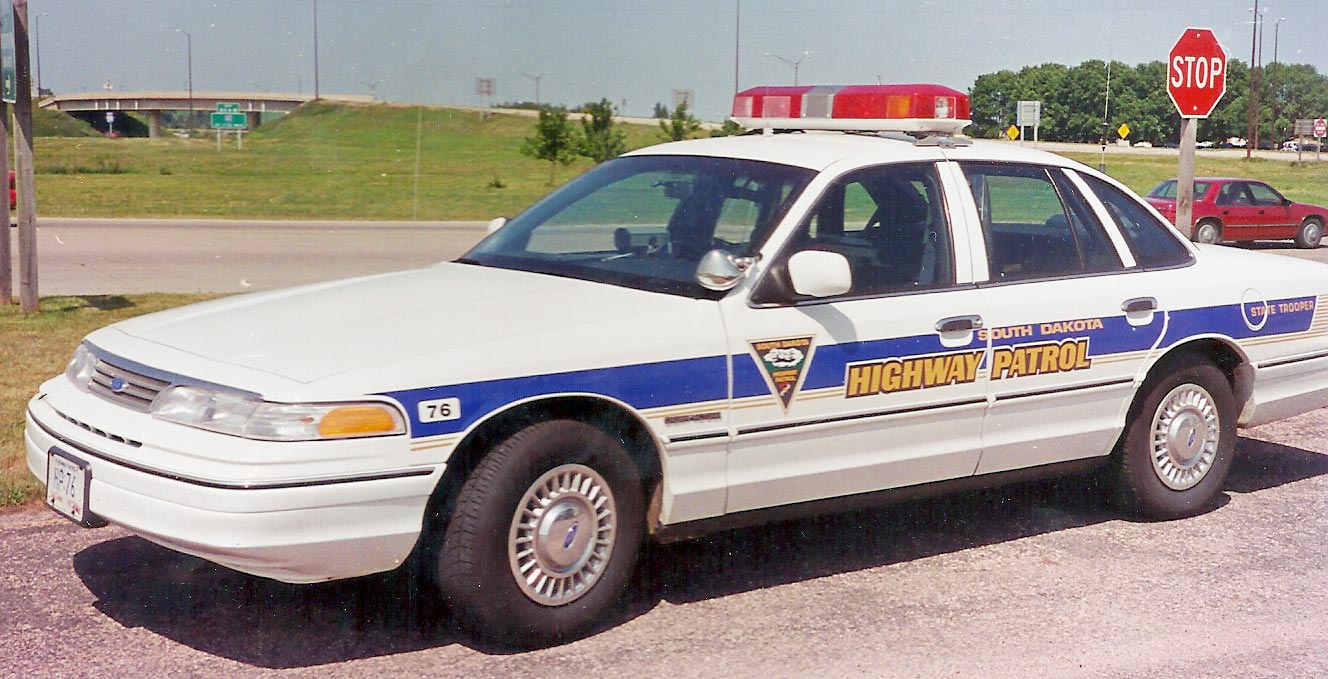 South Dakota police license plate