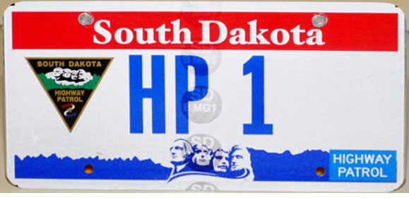 South Dakota  police license plate