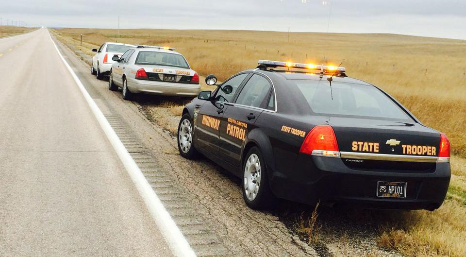 South Dakota police license plate