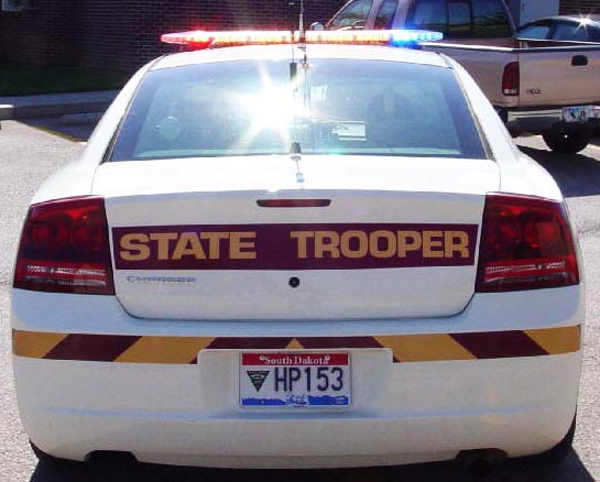 South Dakota police license plate