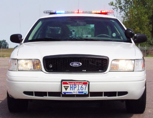 South Dakota police license plate