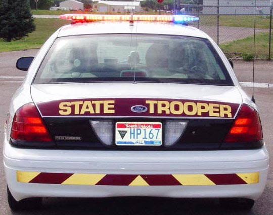 South Dakota police license plate