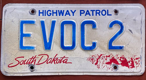 South Dakota  police license plate