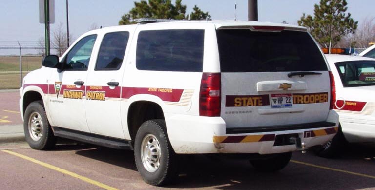 South Dakota police license plate