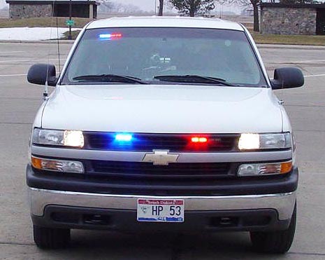 South Dakota police license plate