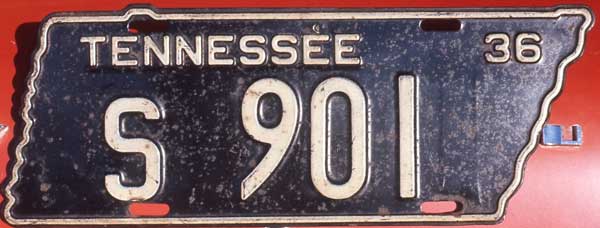 Tennessee  police license plate image