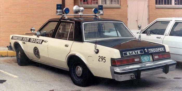 Tennessee police license plate image