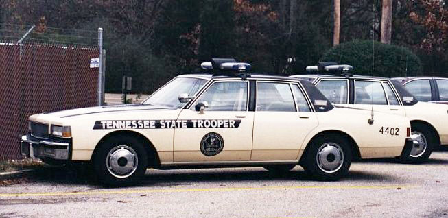 Tennessee police license plate image