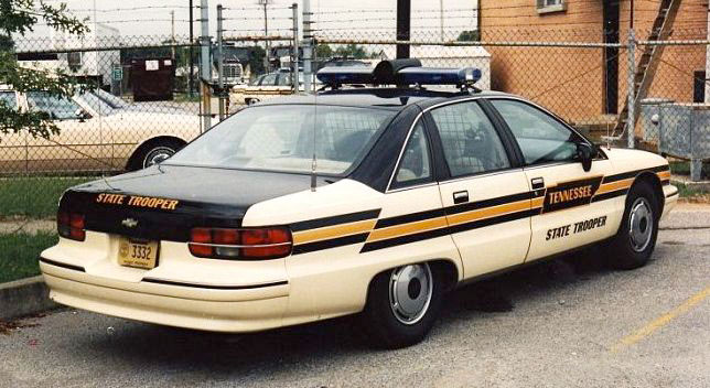 Tennessee police license plate image