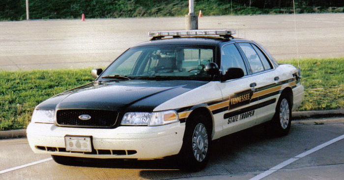 Tennessee police license plate image