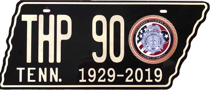 Tennessee  police license plate image