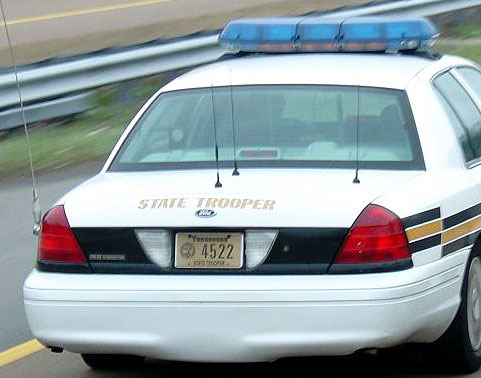 Tennessee police license plate image