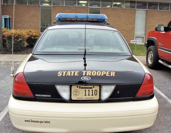 Tennessee police license plate image