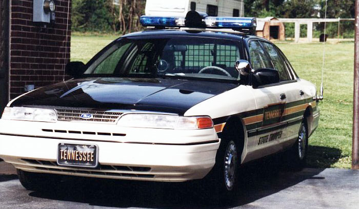 Tennessee police license plate image