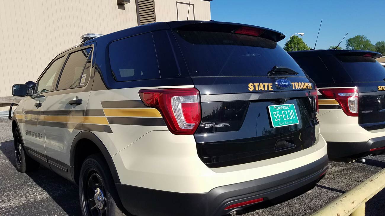 Tennessee police license plate image