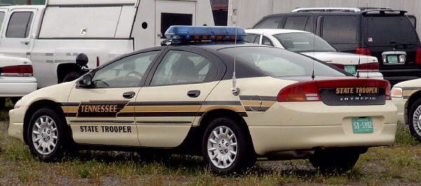 Tennessee police license plate image