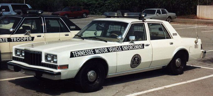 Tennessee police license plate image