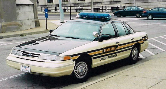Tennessee police license plate image