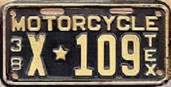 Texas  police license plate image