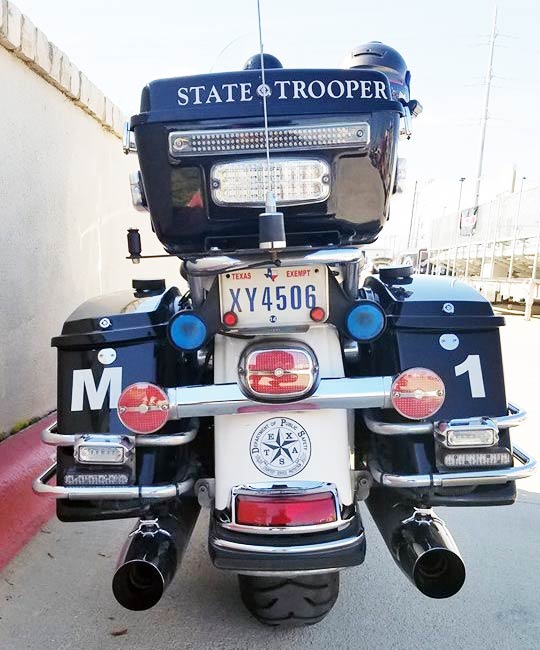 Texas  police license plate image
