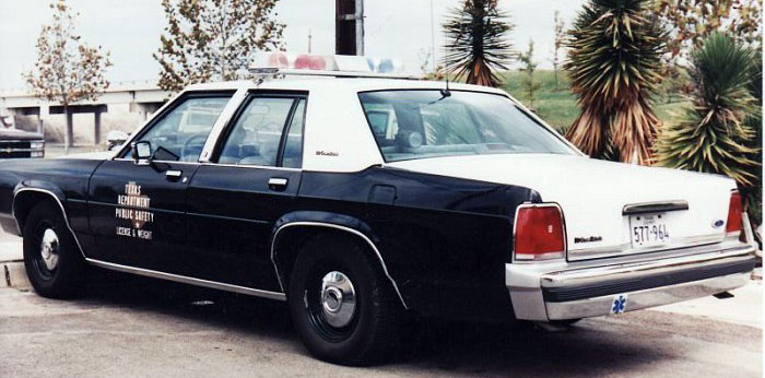 Texas police license plate image