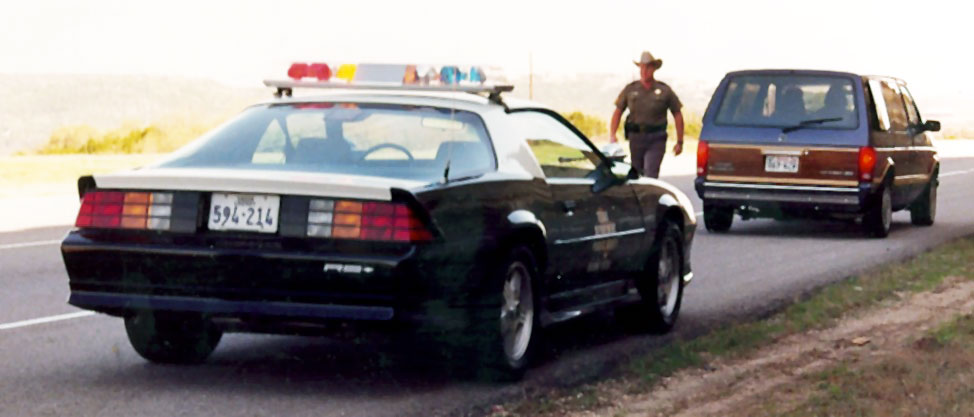 Texas police license plate image