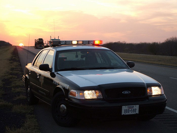 Texas police license plate image