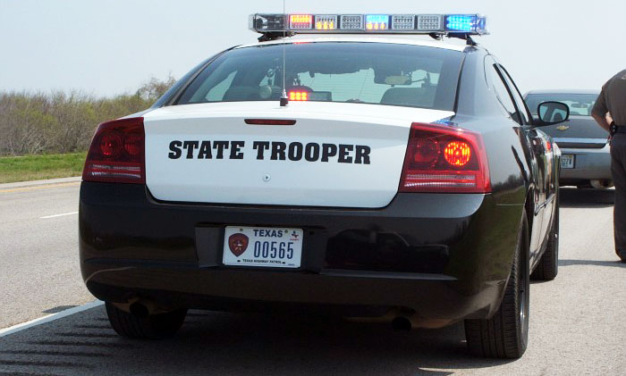 Texas police license plate image