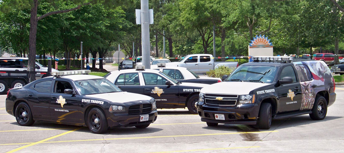 Texas police license plate image