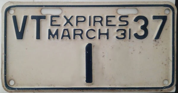 Vermont  police license plate image