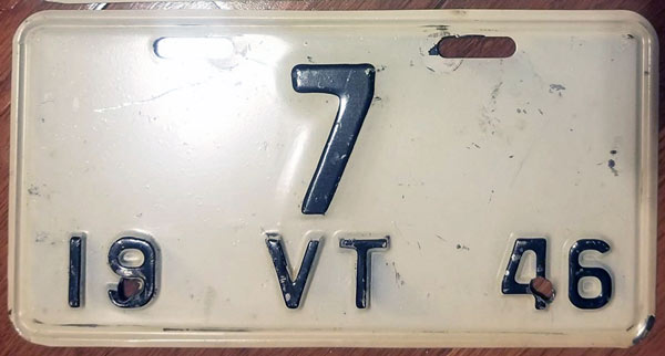 Vermont  police license plate image