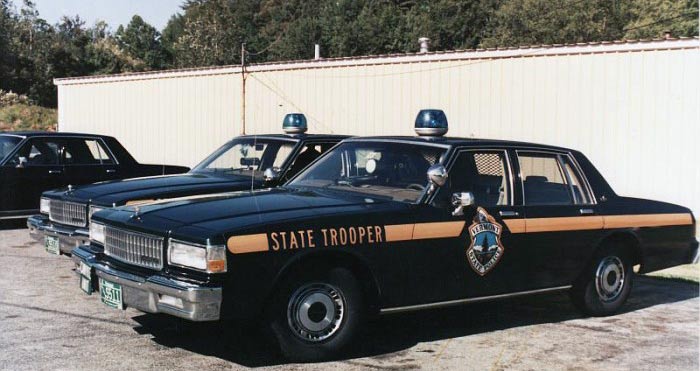 Vermont police license plate image
