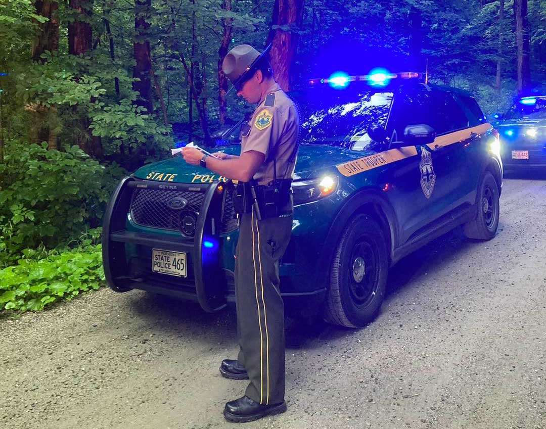 Vermont police car